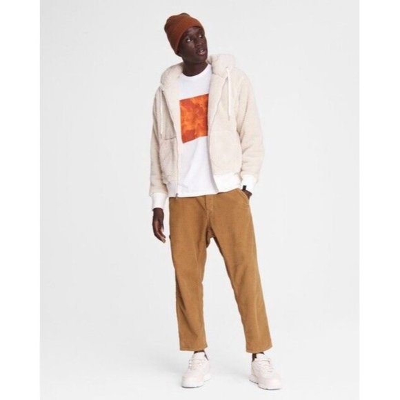 rag & bone Men's Damon Faux-Shearling Full-Zip Hoodie Ivory M BNWT $395 - Picture 3 of 9